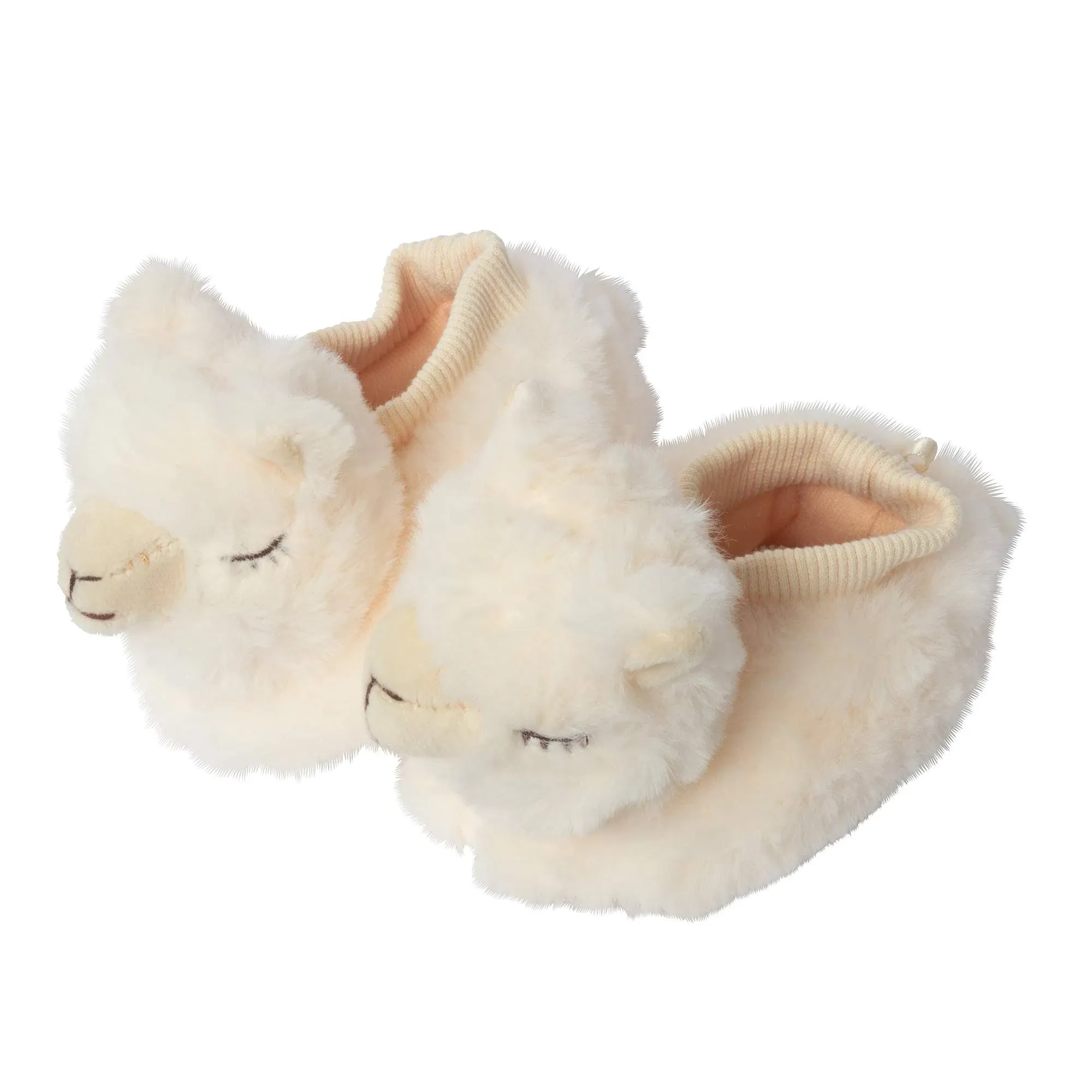 NEW/NWT Little Me Unisex Faux Fur Baby Llama Slippers Size 0-6 Months Infant 