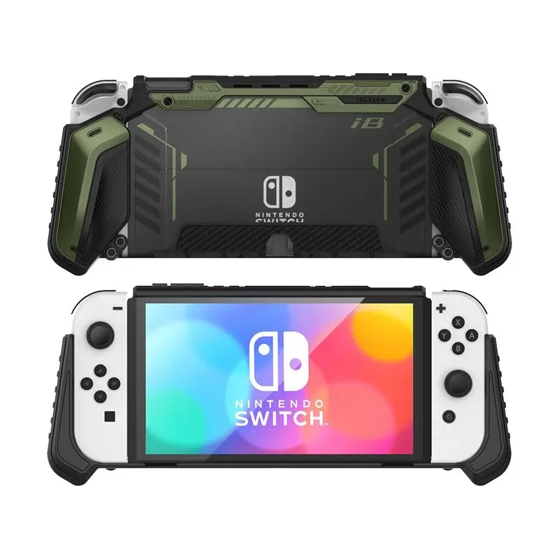 i-Blason Armorbox for Nintendo Switch OLED Case 2021 Dockable Comfortable Grip Protective Anti-Scratch Case Compatible with Nintendo Switch OLED Model and Joy-Con Controller (Green)