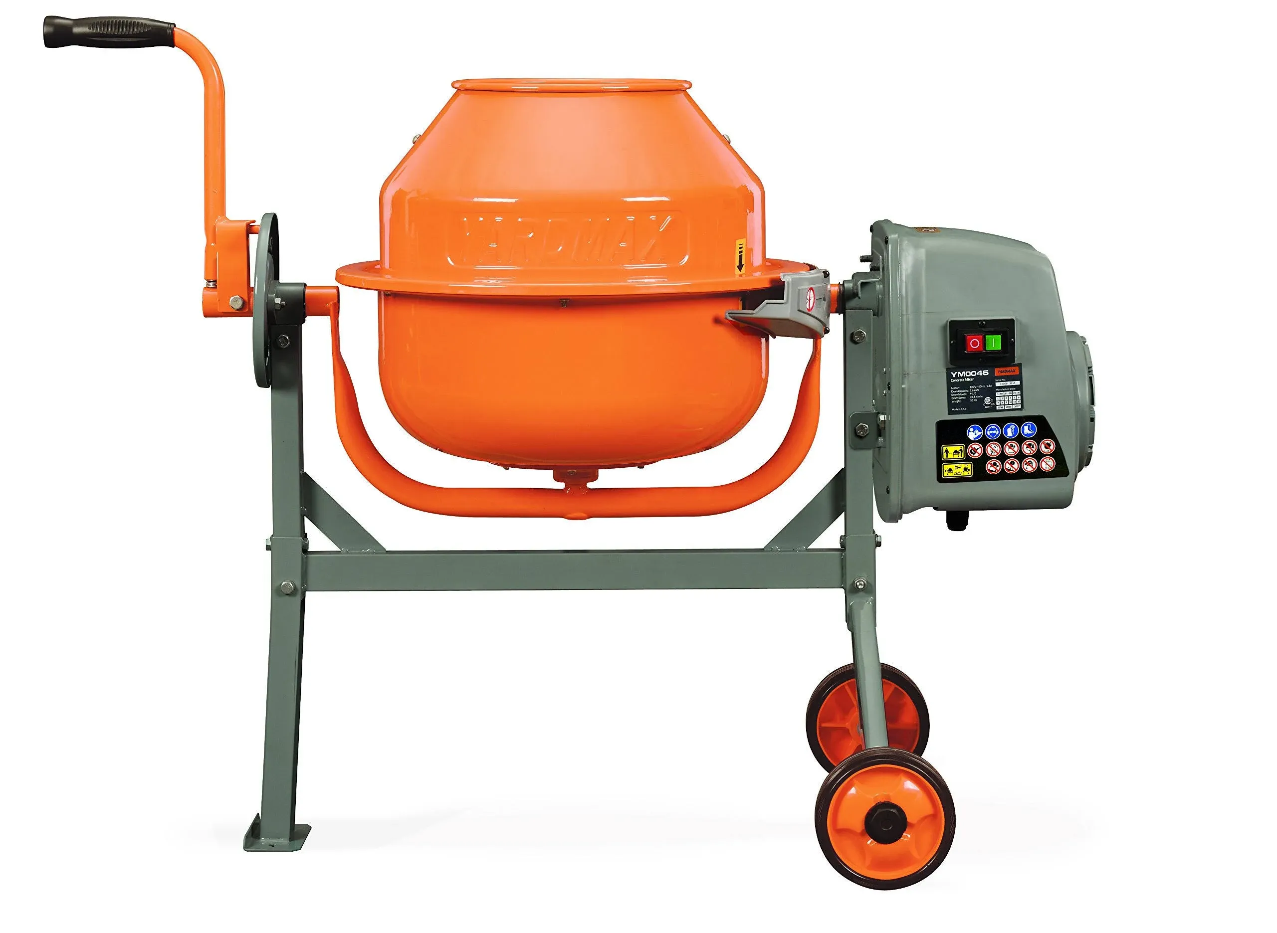 YARDMAX 1.6-cu ft concrete mixer 1.6-cu ft 0.2-HP Cement Mixer