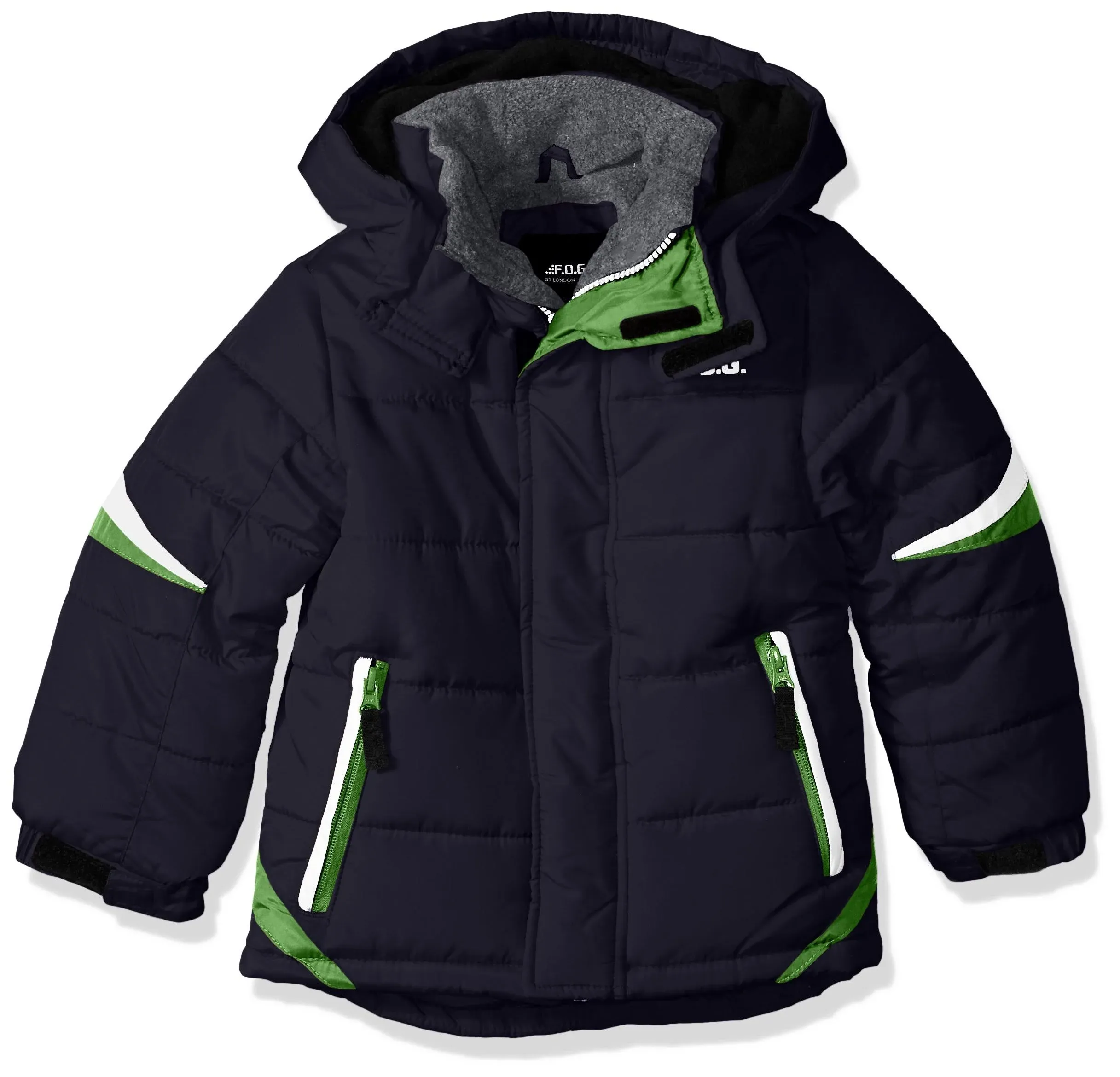 London Fog Big Boys' Active Puffer Jacket Winter Coat, Super Navy, 8