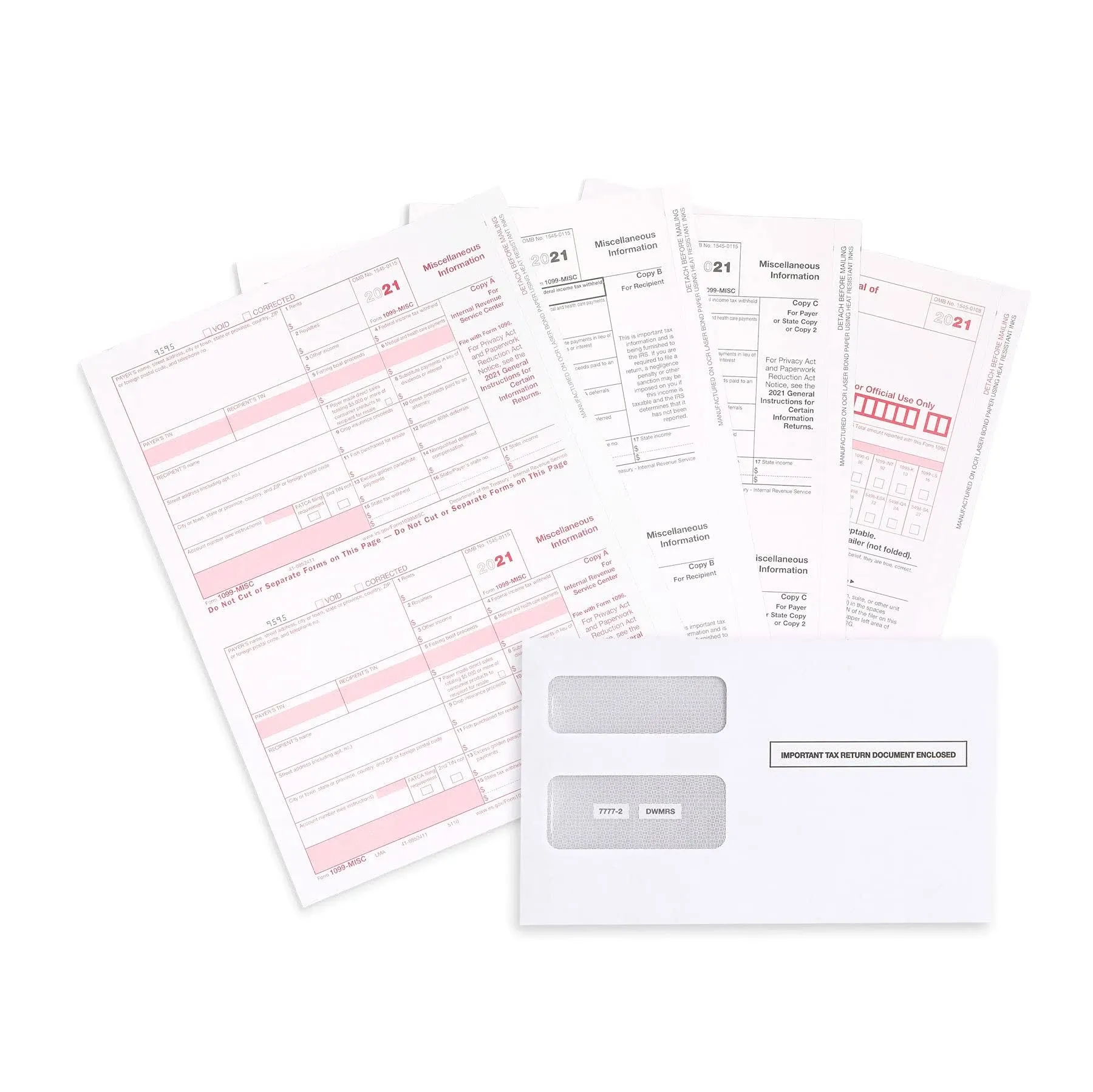 1099 MISC Forms 2023 4 Part Tax Forms Kit 25 Vendor Kit of Laser Forms Compat...