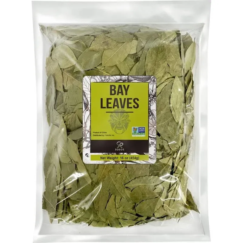 Soeos Bay Leaves Whole, 2 oz, Non-GMO Verified, Dried Bay Leaf, Freshly Packed t