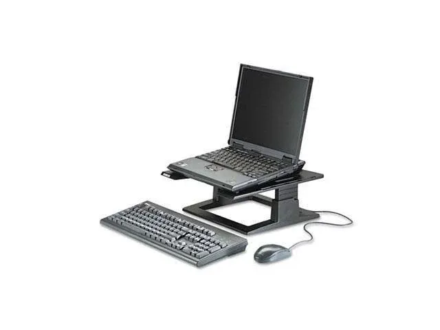 3M LX500 Adjustable Notebook Stand Black Ergonomic Riser 13-1/4"x13-1/