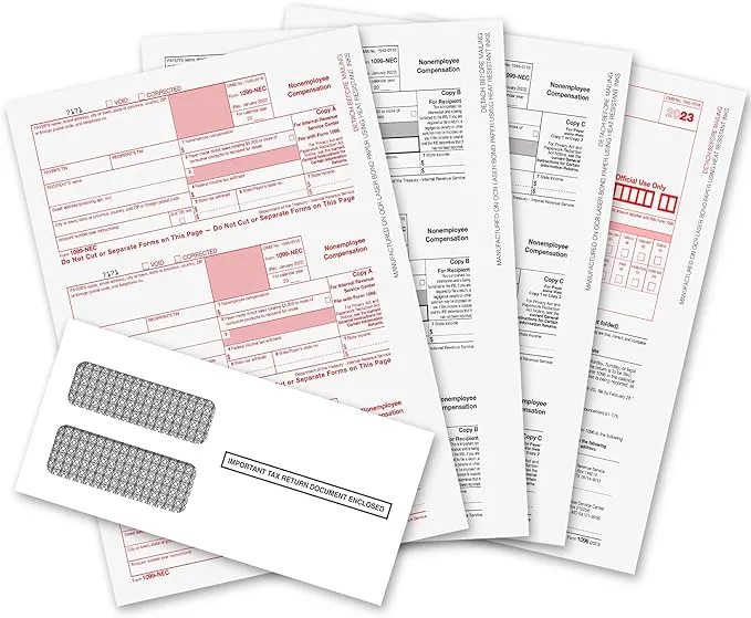 ONGULS 1099 NEC Forms 2023, 1099 NEC Laser Forms IRS Approved Designed for ...