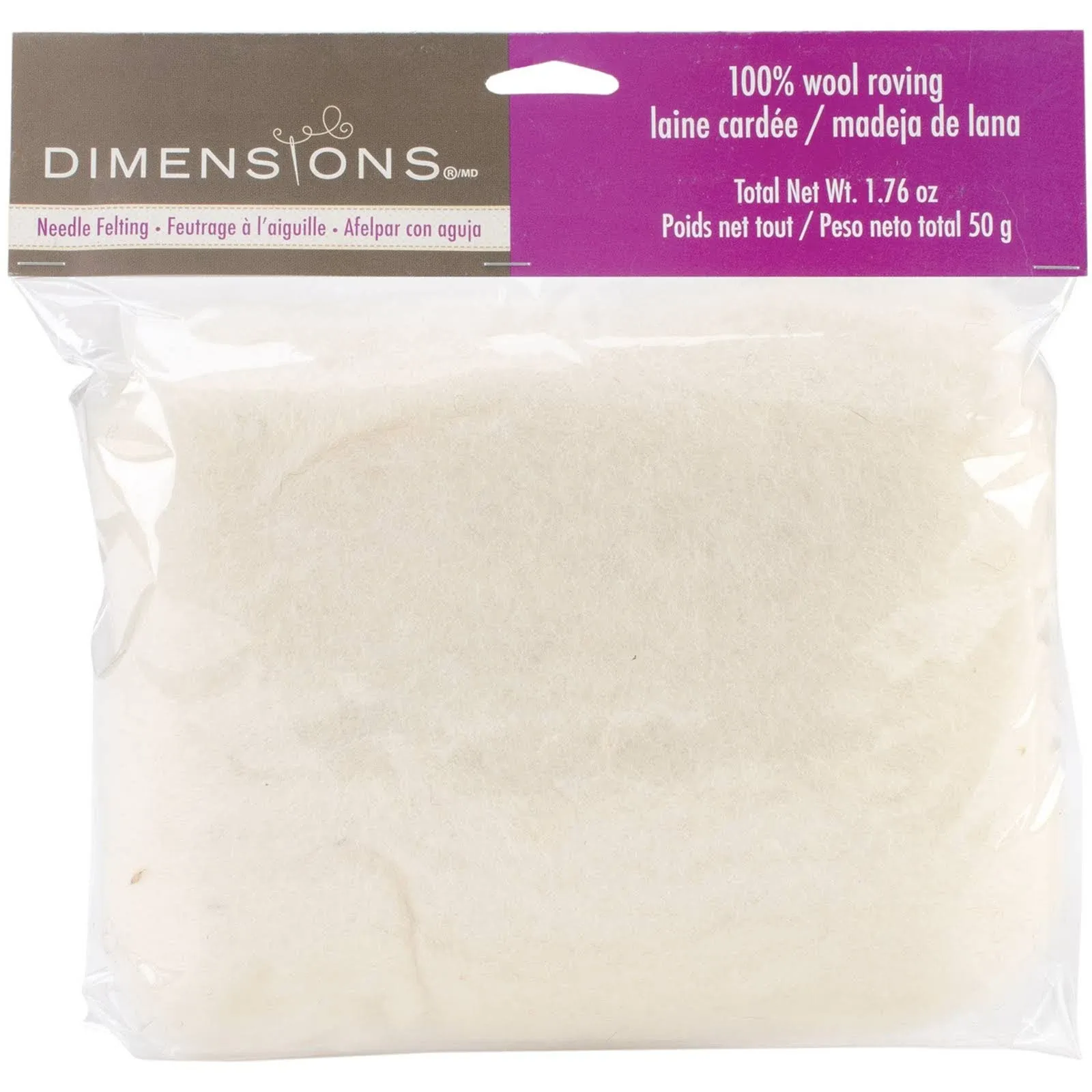 Dimensions Feltworks Bulk Roving 1.76oz-White