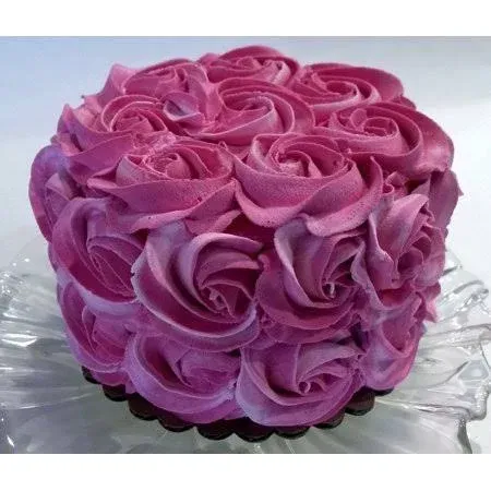 DEZICAKES Fake Cake Fuschia Pink Rosette Cake Prop Decoration Dezicakes Fake Food- Fake Cake-  Artificial Cake- Faux Cake Decor