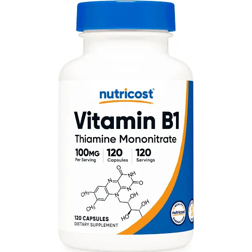 Nutricost Vitamin B1 (Thiamine) 100mg, 120 Capsules - Gluten Free and Non-GMO