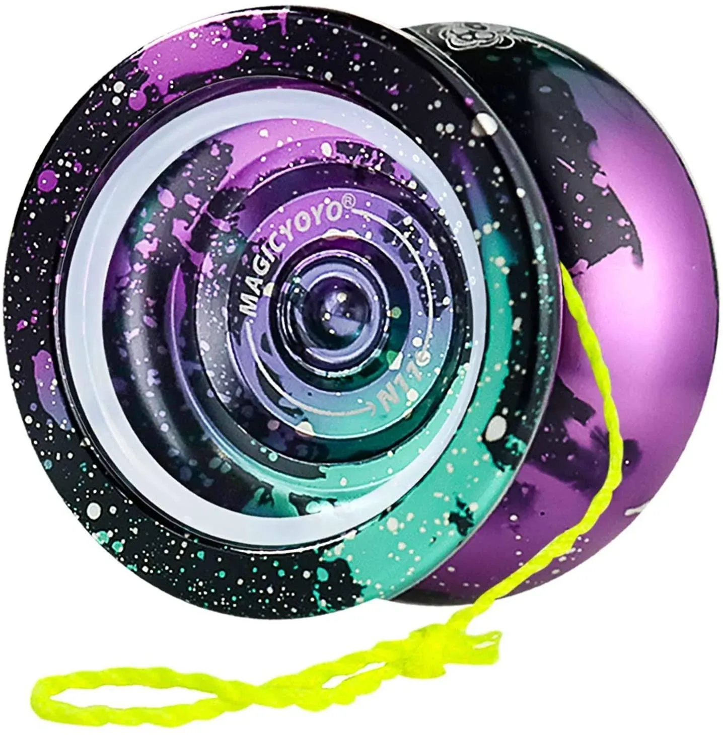 MAGICYOYO N11 Unresponsive Yoyo, Professional Yoyo for Advanced Yoyo Players, Metal Trick Yoyo for Kids/Adults, Alloy Professional Yoyo with 4 Colors Yoyo Ball, 6 Yoyo Strings, Yo Yo Glove, Yo-yo Bag