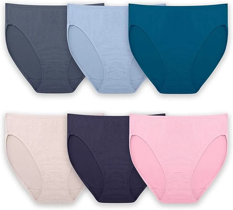 Fruit of the Loom Women's Breathable Underwear, Moisture Wicking Keeps You Cool & Comfortable, Available in Plus Size