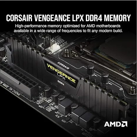 Corsair Vengeance LPX 64GB (2x32GB) DDR4 3600(PC4-28800) C181.35V Desktop Memory - Black