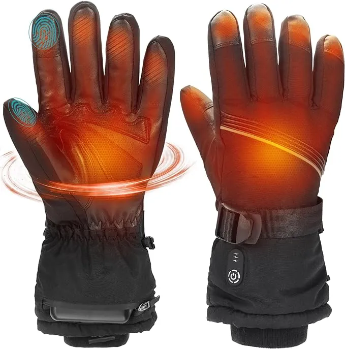 Orealla Heated Gloves for Men Women, Rechargeable Electric Battery Heated Gloves ...