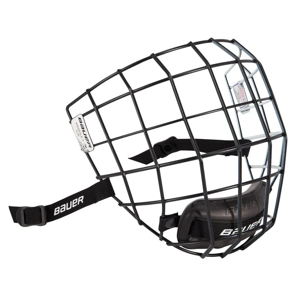 Bauer Profile II Ice Hockey Helmet Face Mask Cage with Mounting Hardware - CSA, CE, HECC Certified (I2 - Black/White 0reo, Large)