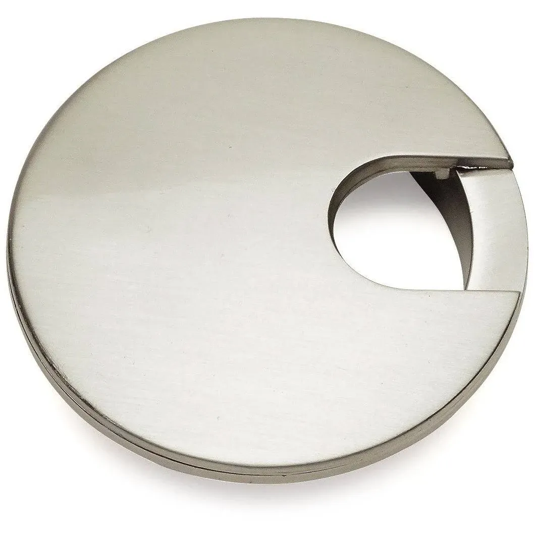 Cosmas 50203SN Satin Nickel Desk Grommet - 3" Overall Diameter