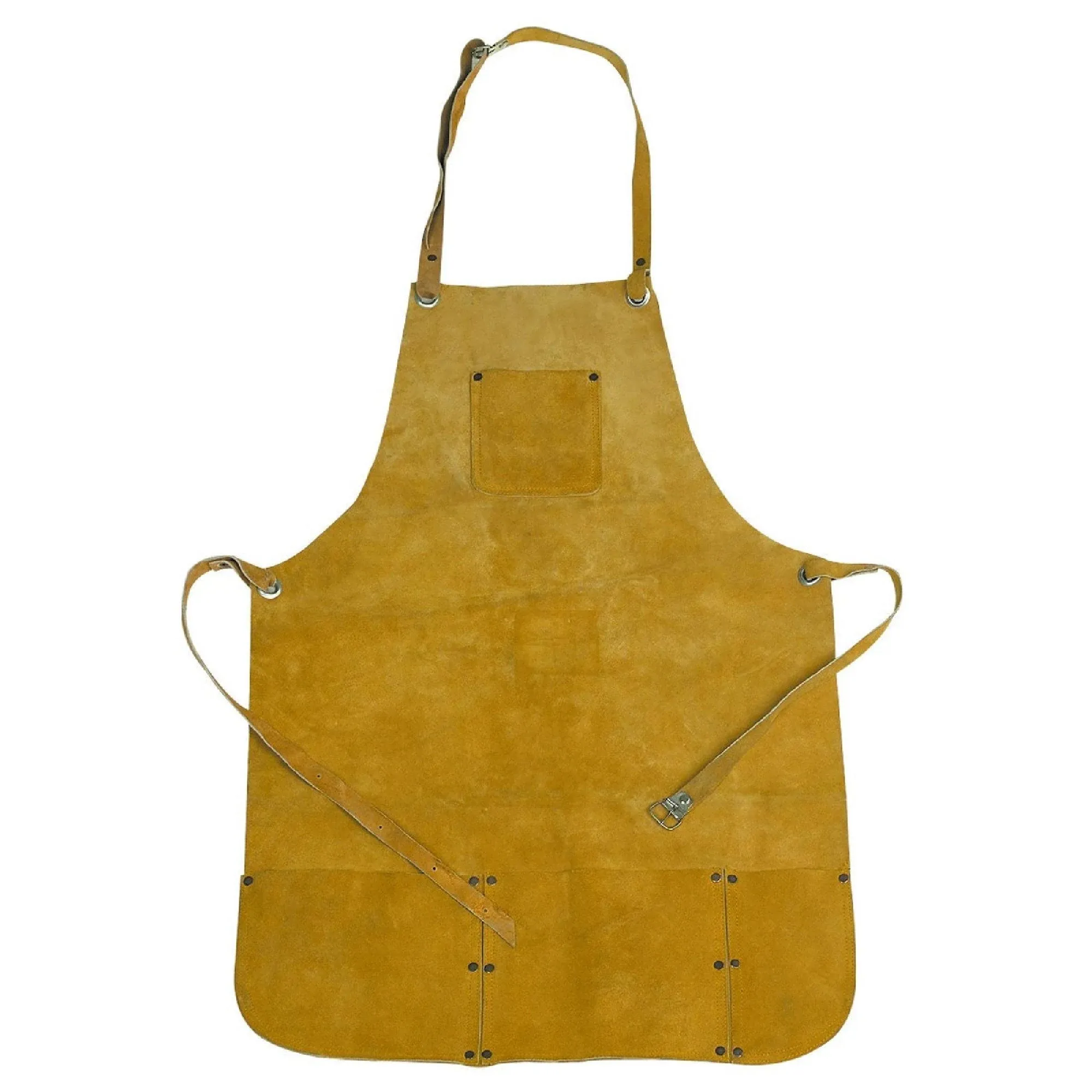 Chicago Electric Welding Leather Apron Split Cowhide Bib Heavy Safety Protection