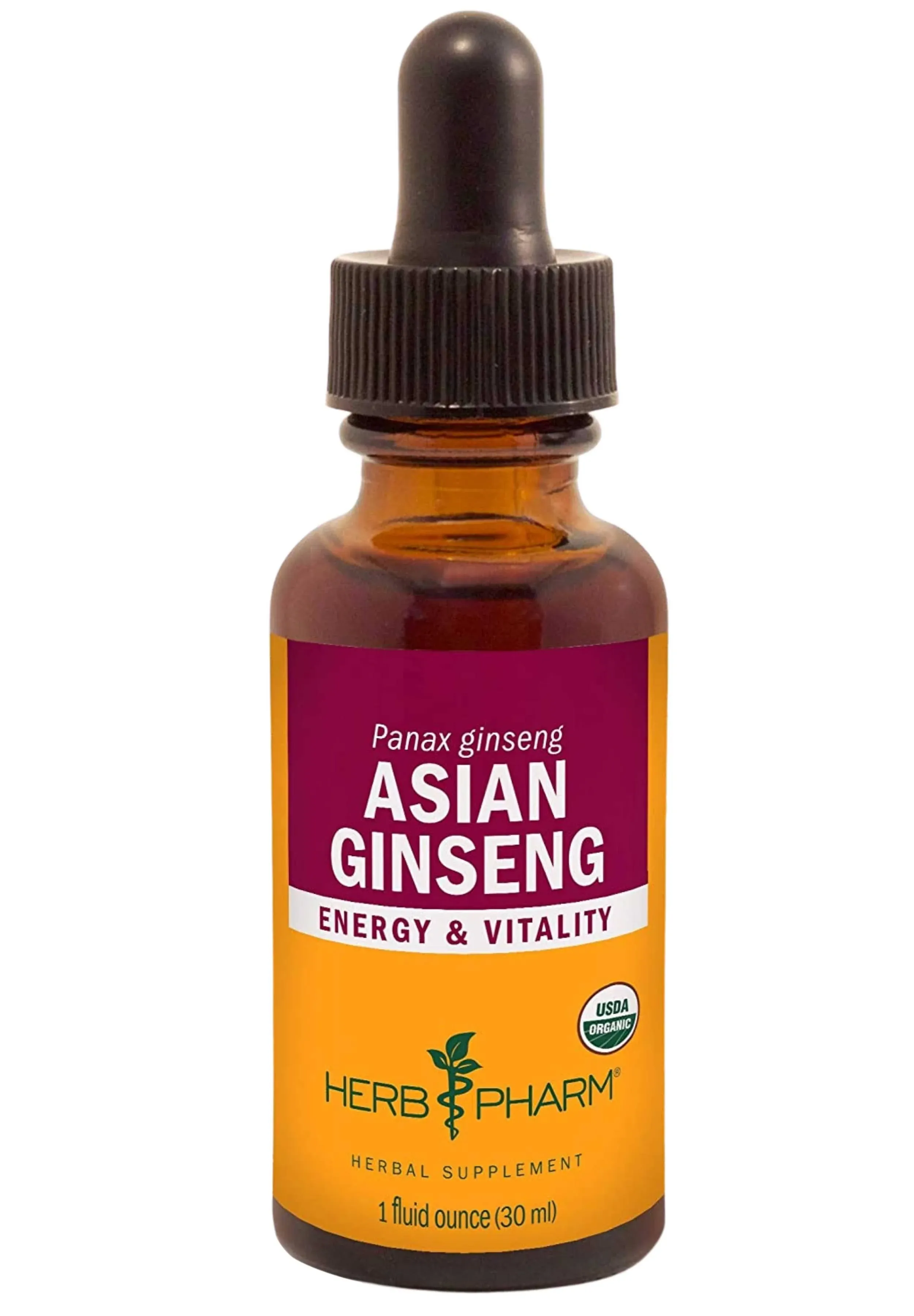 Asian Ginseng Liquid Herb Pharm Panax Glycerite Alcohol-Free 1 oz