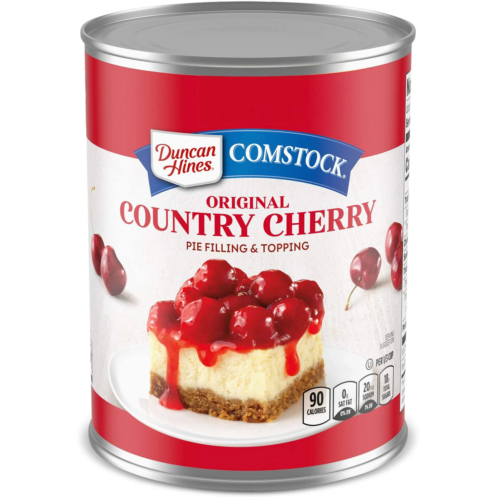 Duncan Hines Comstock More Fruit Pie Filling & Topping Cherry, 21 Oz Can