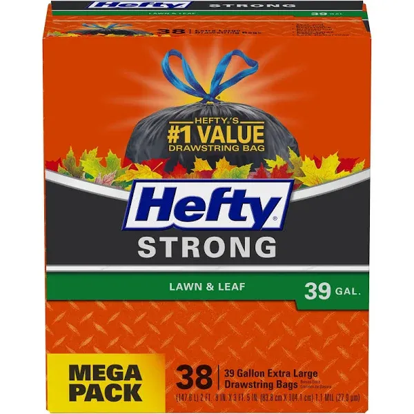 Hefty Strong Lawn Leaf Trash Bags