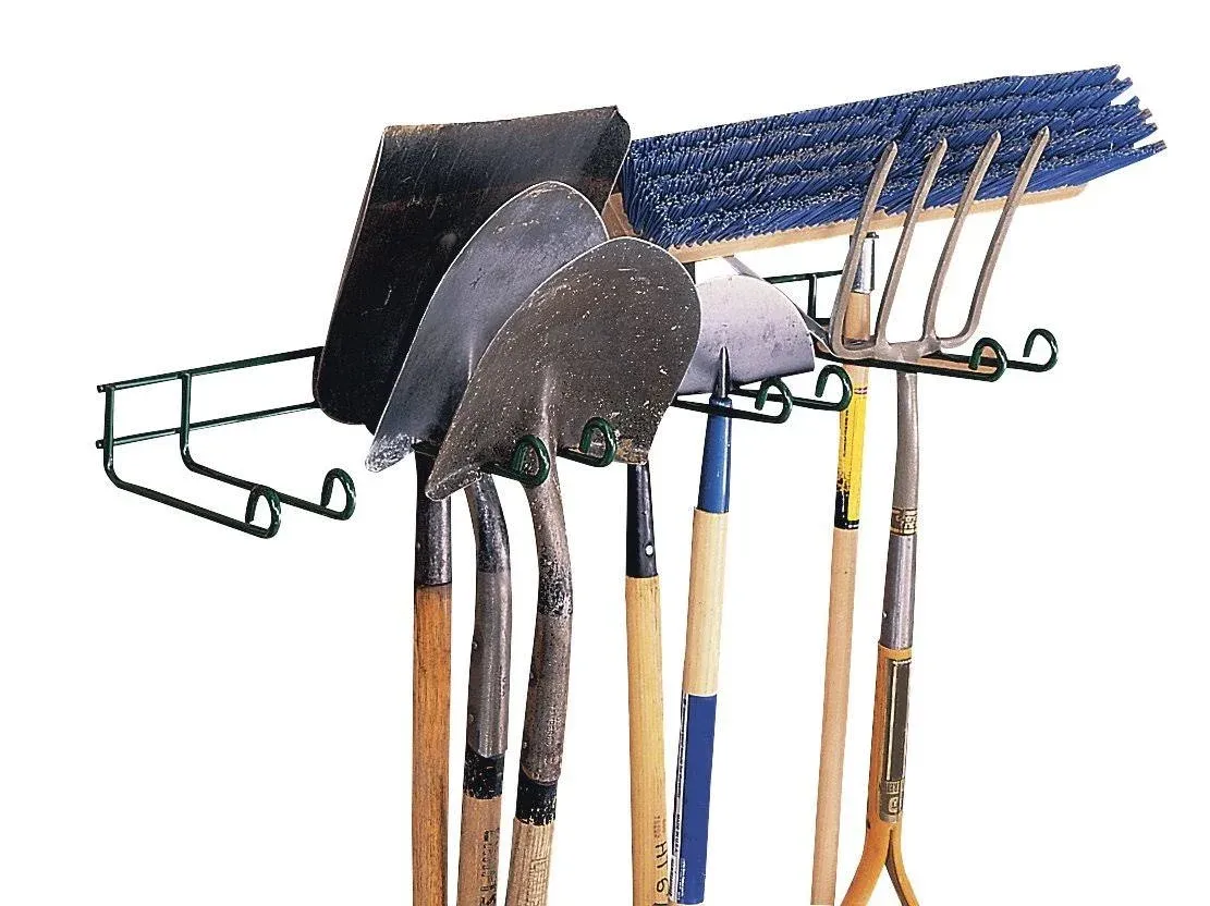 Heavy Duty Garage Tool Hanger, Shovels, Rakes, Brooms, Lawn Equipment, and More