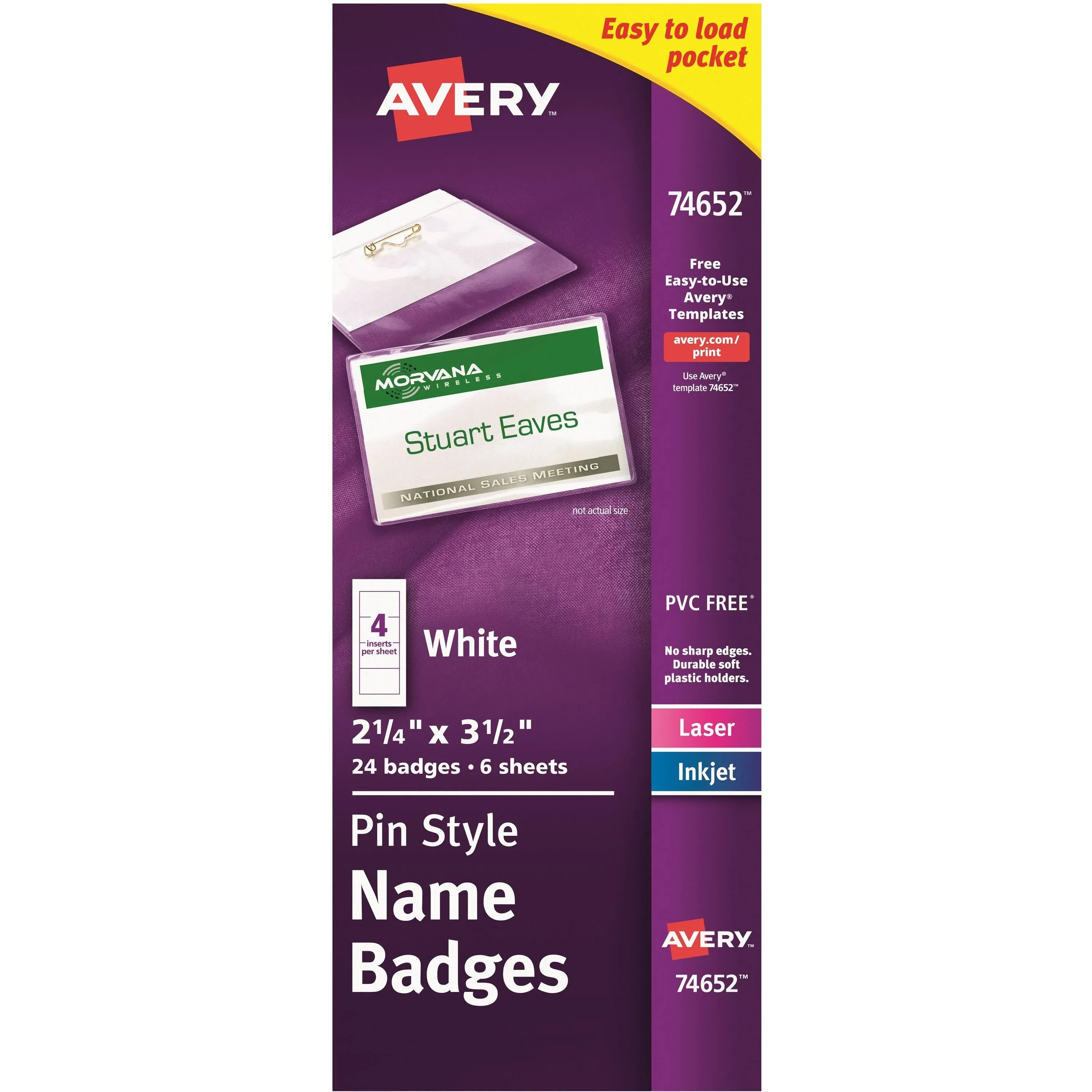 Avery Clip Style Name Badges