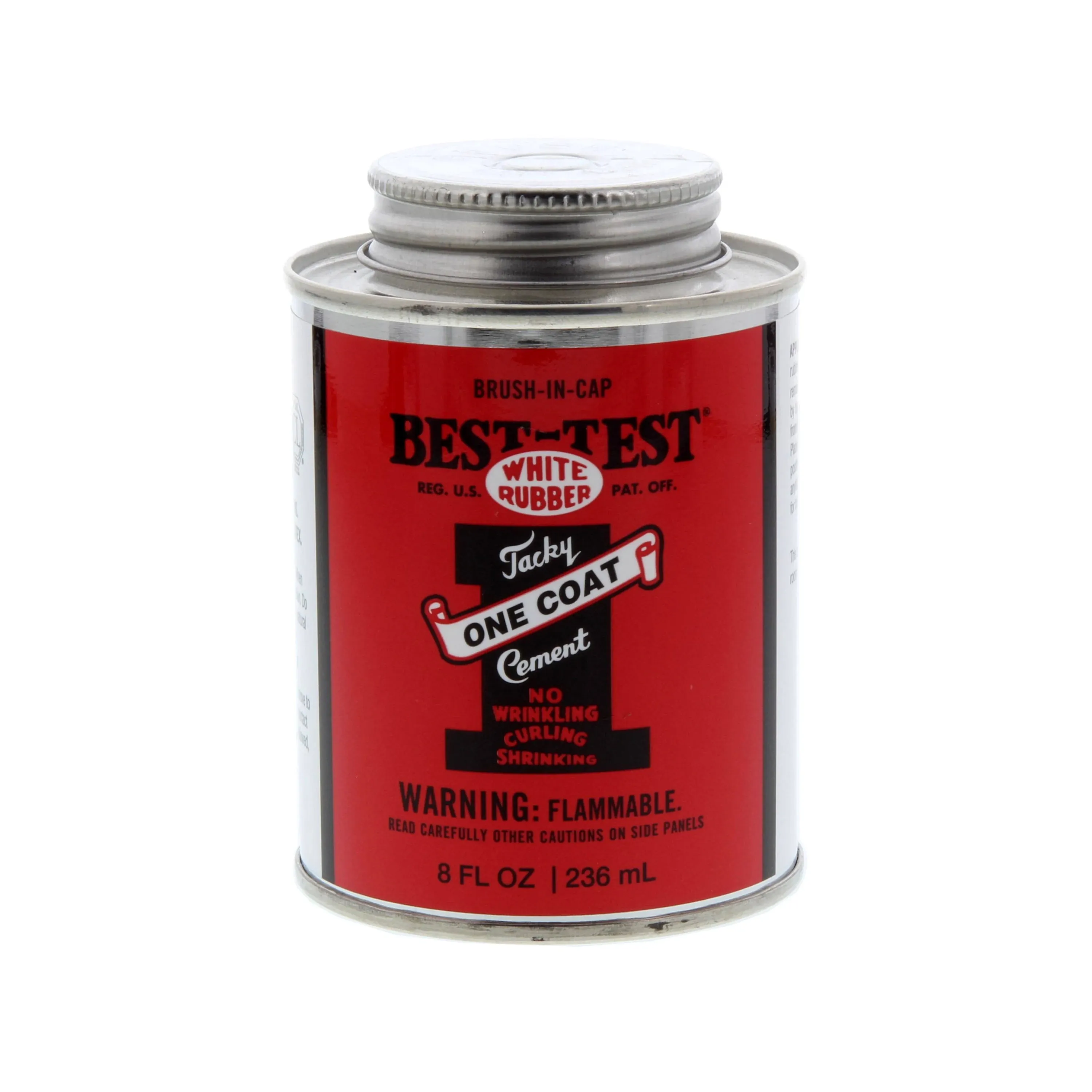 Best-Test One Coat Rubber Cement 8OZ Can