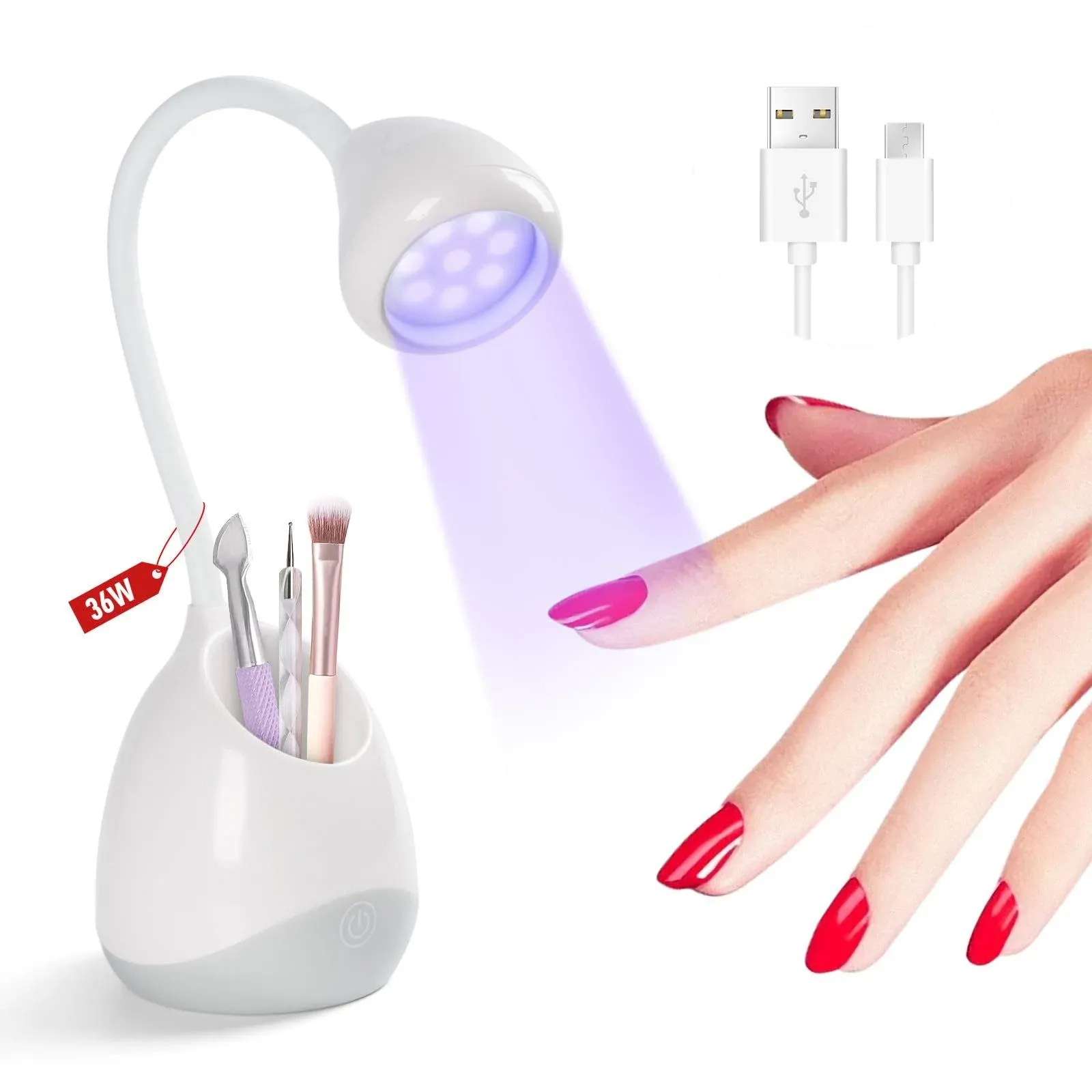 Saviland Rechargeable Nail LED Lamp - 36W Mini U V Light for Gel Nails