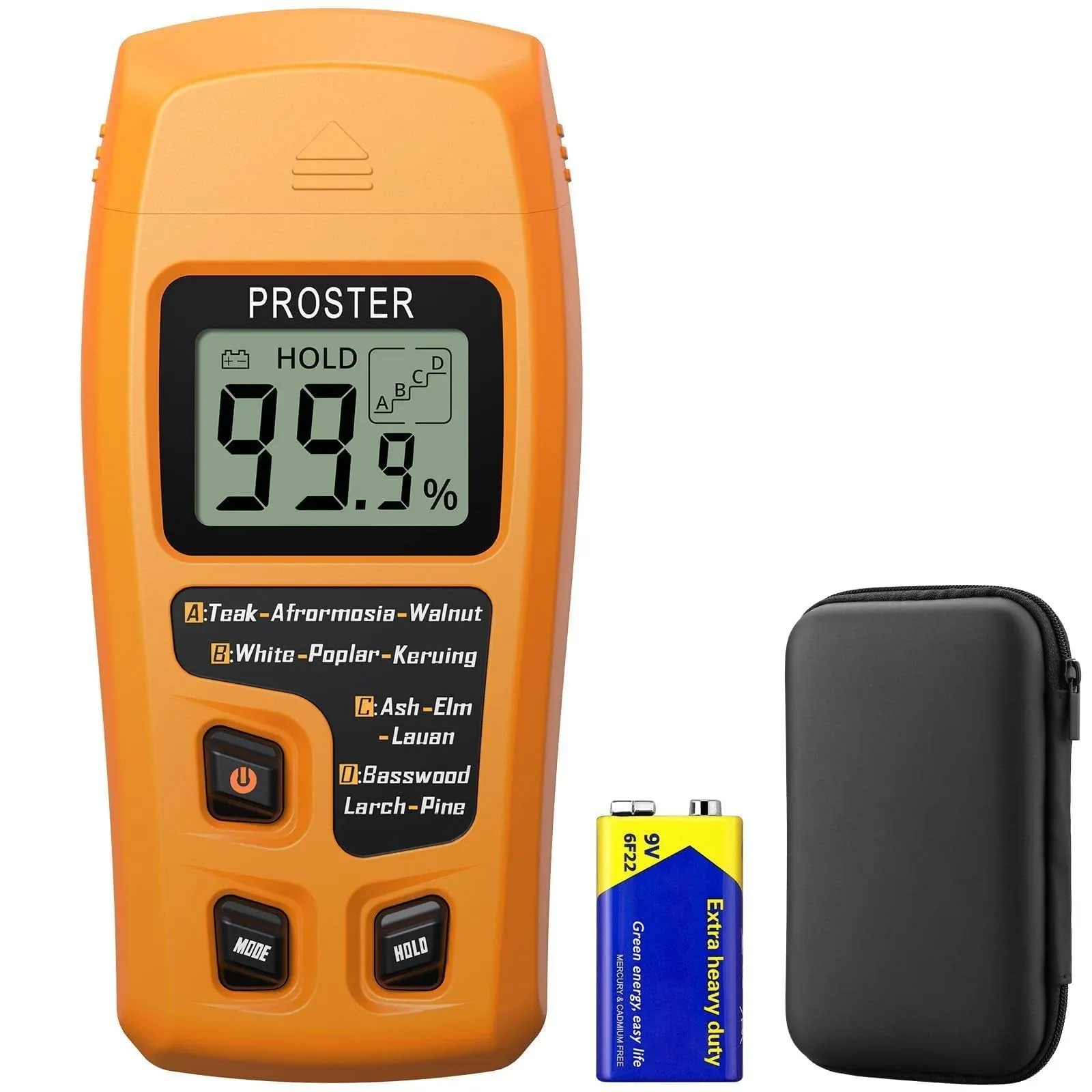 Proster Digital Wood Moisture Meter Handheld LCD Moisture Tester Damp Moisture T