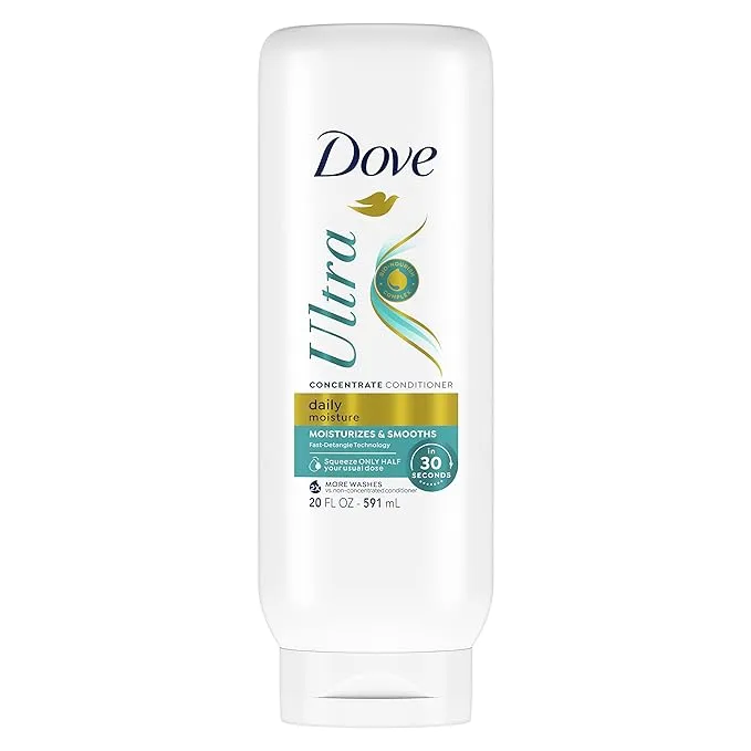 2 Pack Dove Ultra Concentrate Conditioner Daily Moisture Smoothes Detangle 20oz.