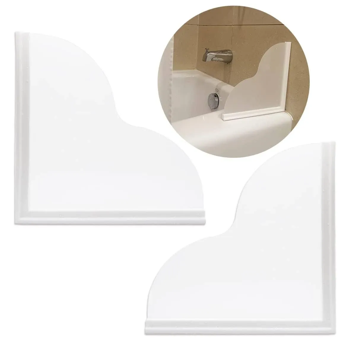 Heebabeys Tub Splash Guard Removable, 2 Pack Bathtub Water Splash Guards,Silicone ...