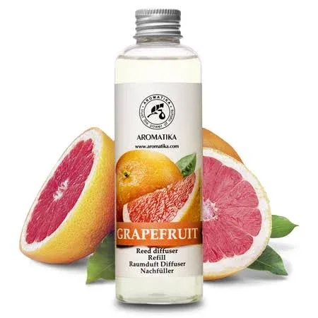 Reed Diffuser Oil Refill Grapefruit 6.8 Fl Oz (200ml) - Intensive & Long Fragrance for Room - Lasting Natural Room Scent - Refill for Office - Boutique - Restaurant - Aromatherapy