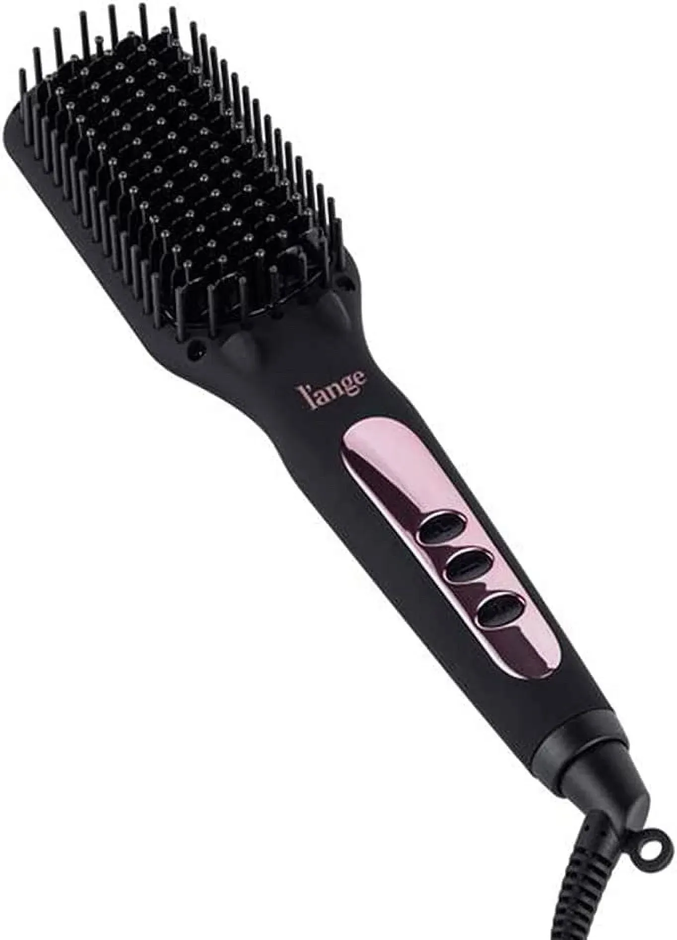 L'ANGE HAIR Le Vite Hair Straightener Brush | Heated Hair Straightening Brush Flat Iron for Smooth, Anti Frizz Hair | Dual-Voltage Electric Hot Brush for Styling