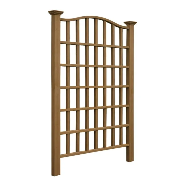 New England Arbors Concord 90 inch Vinyl Trellis - Cedar Finish, Brown