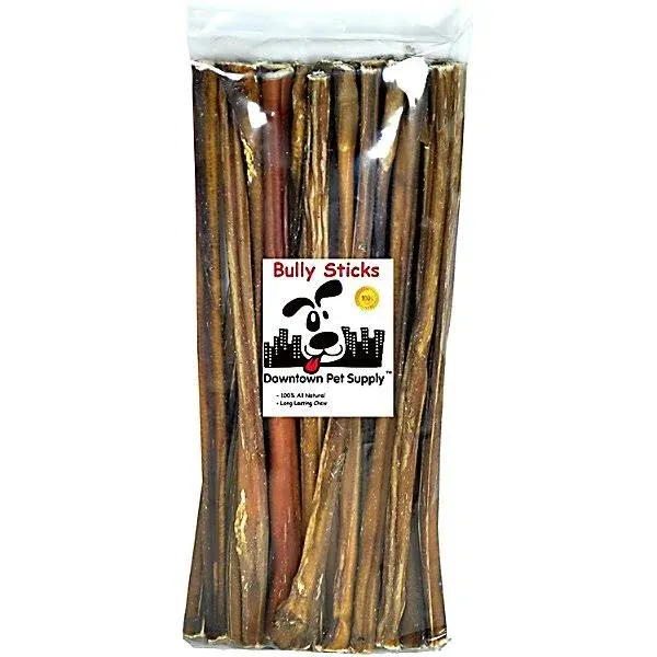 Downtown Pet Supply 12 inch Junior Treats, All Natural Bully Dog Sticks (FOR ...