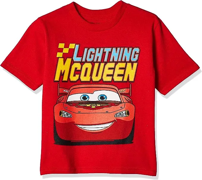 Disney Boys' Cars Lightning Mcqueen T-Shirt 4T Mcqueen Red