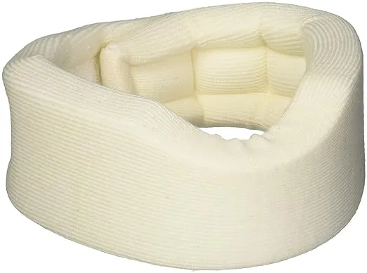 Sammons Preston Universal Contour Cervical Brace, Adjustable Hook and Loop Closure, For Neck Strain, Injury, or Post-Op Surgery, Relieves Neck Pain and Spine Pressure, Cream Color, 2” High