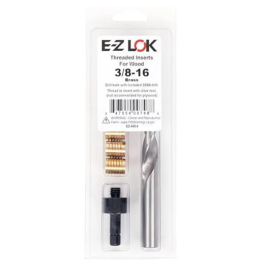 EZ Lok 400-6 3/8-16 Insert For Hard Wood Brass Lot of 10