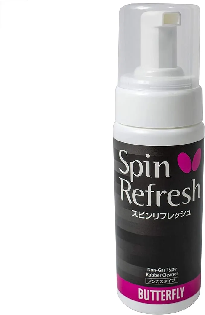 Butterfly Spin Refresh (Professional Foam Type Rubber Cleaner) - Cleaning Rubbers on Your Table Tennis/Ping Pong Paddle, Helping Maintain The Tackiness of The Rubber and Make Rubber Last Much Longer