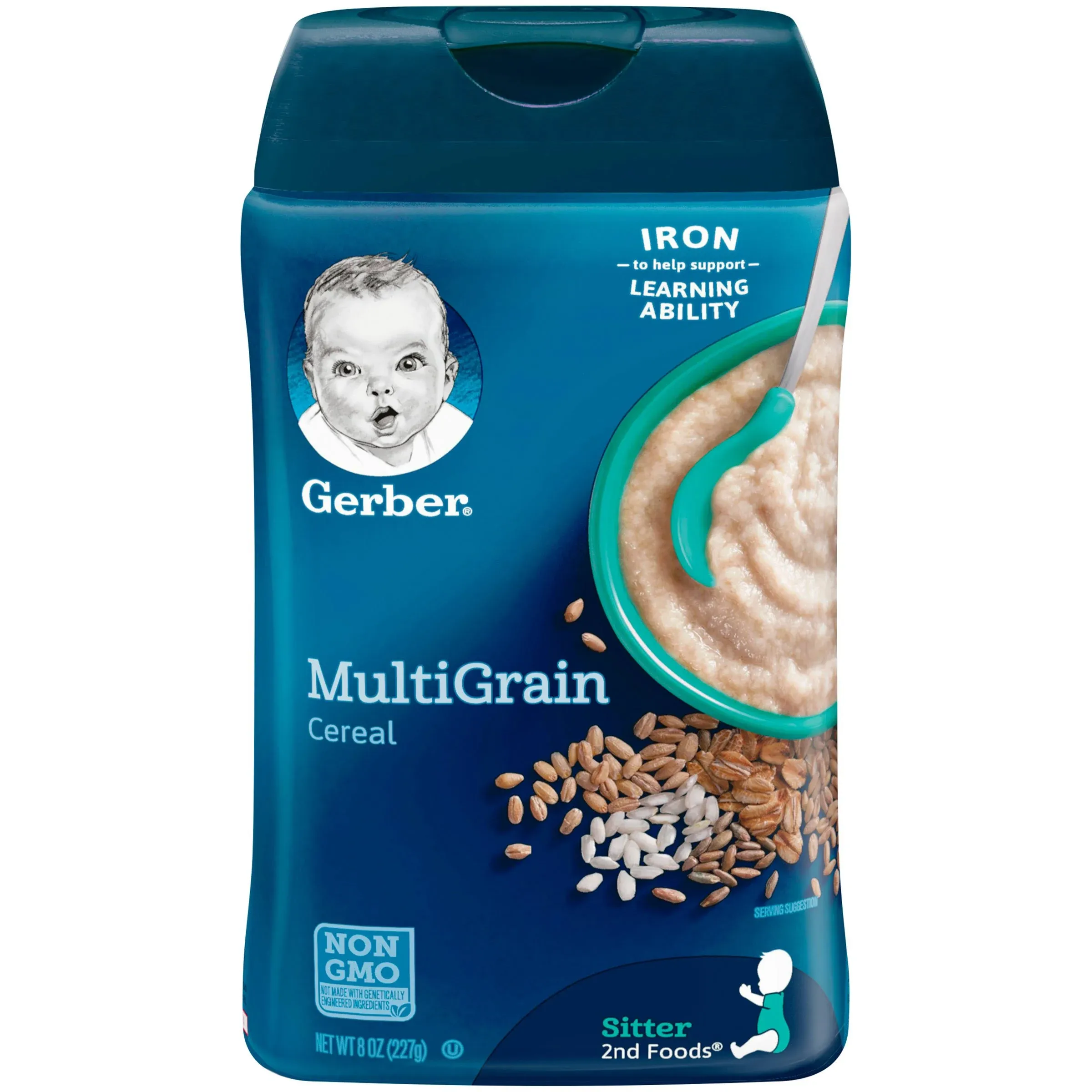 Gerber Baby Cereal 2nd Foods, Grain & Grow, Multigrain, 8 Ounces (Pack of 6)