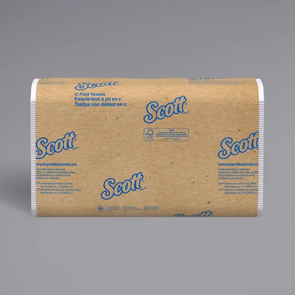 Scott 03623 C-Fold Paper Towels, Convenience Pack, 10 1/8 X 13 3/20, White, 200/Pack