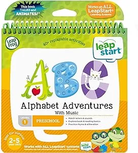 LeapFrog LeapStart Preschool Activity Learning Book Alphabet Adventures Music