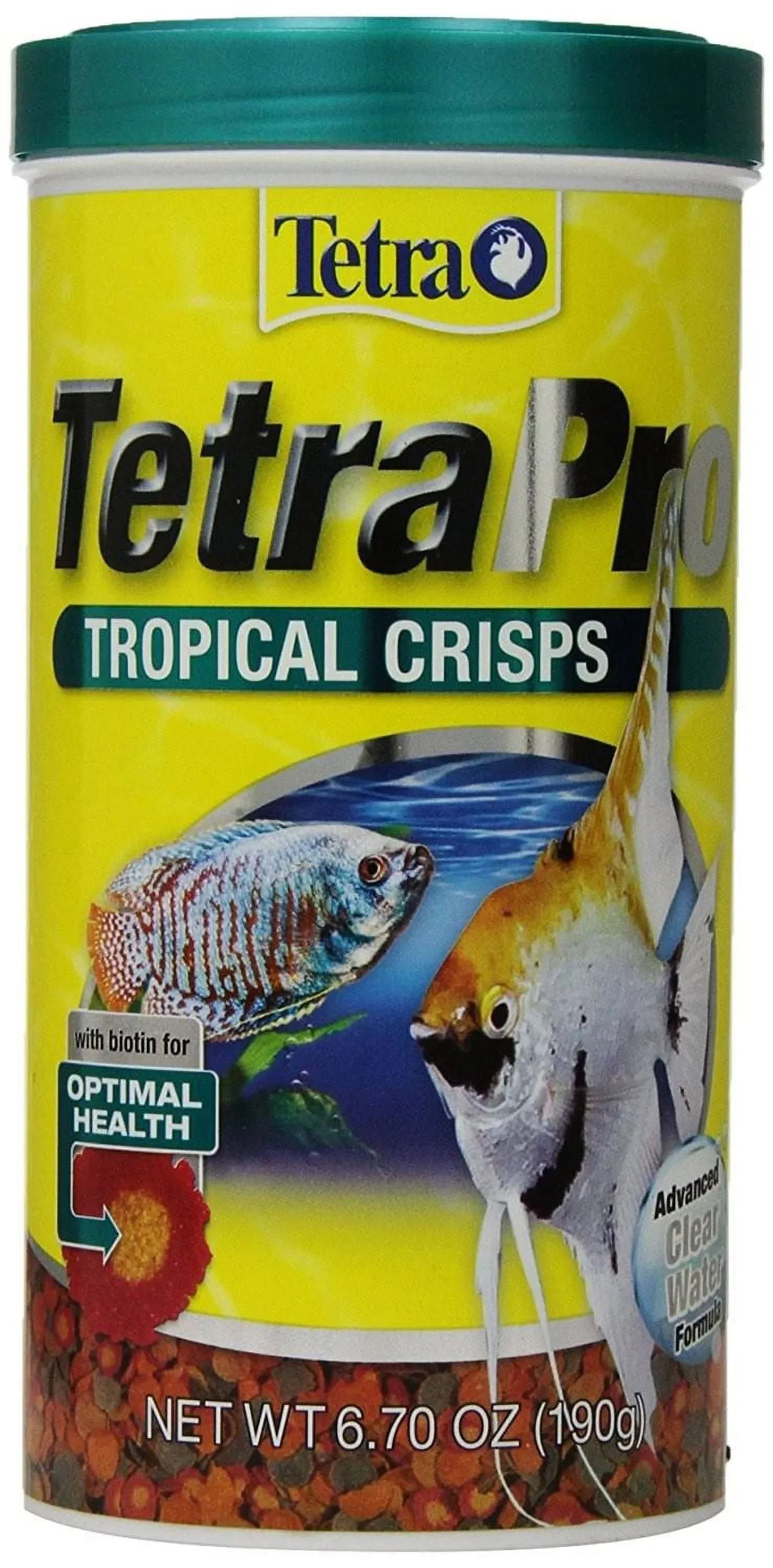 TetraPro Tropical Crisps 6.70 Ounces, Fish Food, Advanced Clear Water Formula