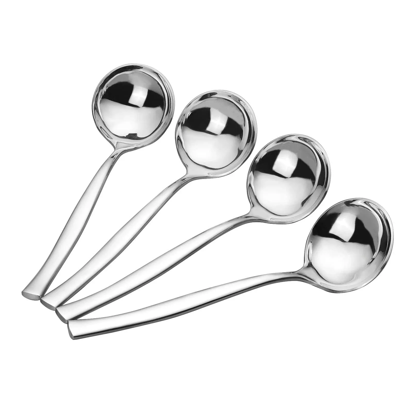 Pekky Small Soup Ladle Spoon, Stainless Steel Gravy Ladle Spoon Set, 4 Pieces