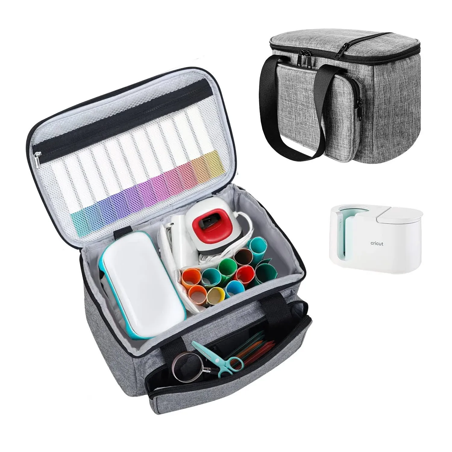 Boczif Carrying Case Compatible with Cricut Mug Press Machine, Travel Tote Bag for Cricut Joy Accessories &amp; Craft Pens and Tool Set, Portable Storage