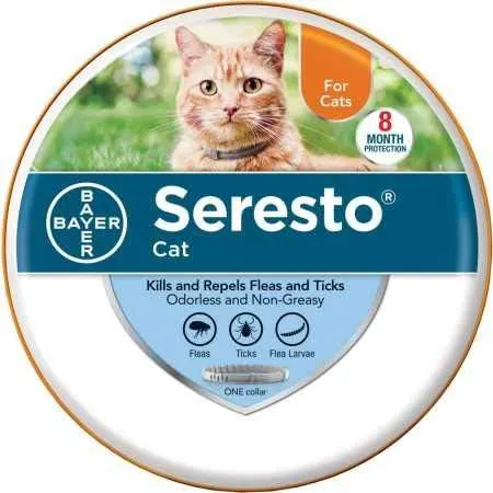 Seresto Cat Vet-Recommended Flea & Tick Treatment & Prevention Collar for Cats, 8 Months Protection | 2-Pack