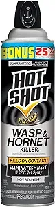 Hot Shot Wasp & Hornet Killer Spray For Insects, Eliminates The Nest, Sprays Up Tp 27 Feet, 17.5 fl Ounce