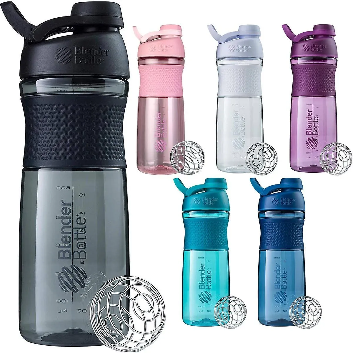 BlenderBottle SportMixer Shaker Bottle Perfect for Protein Shakes and Pre Workout, 28-Ounce, Rose