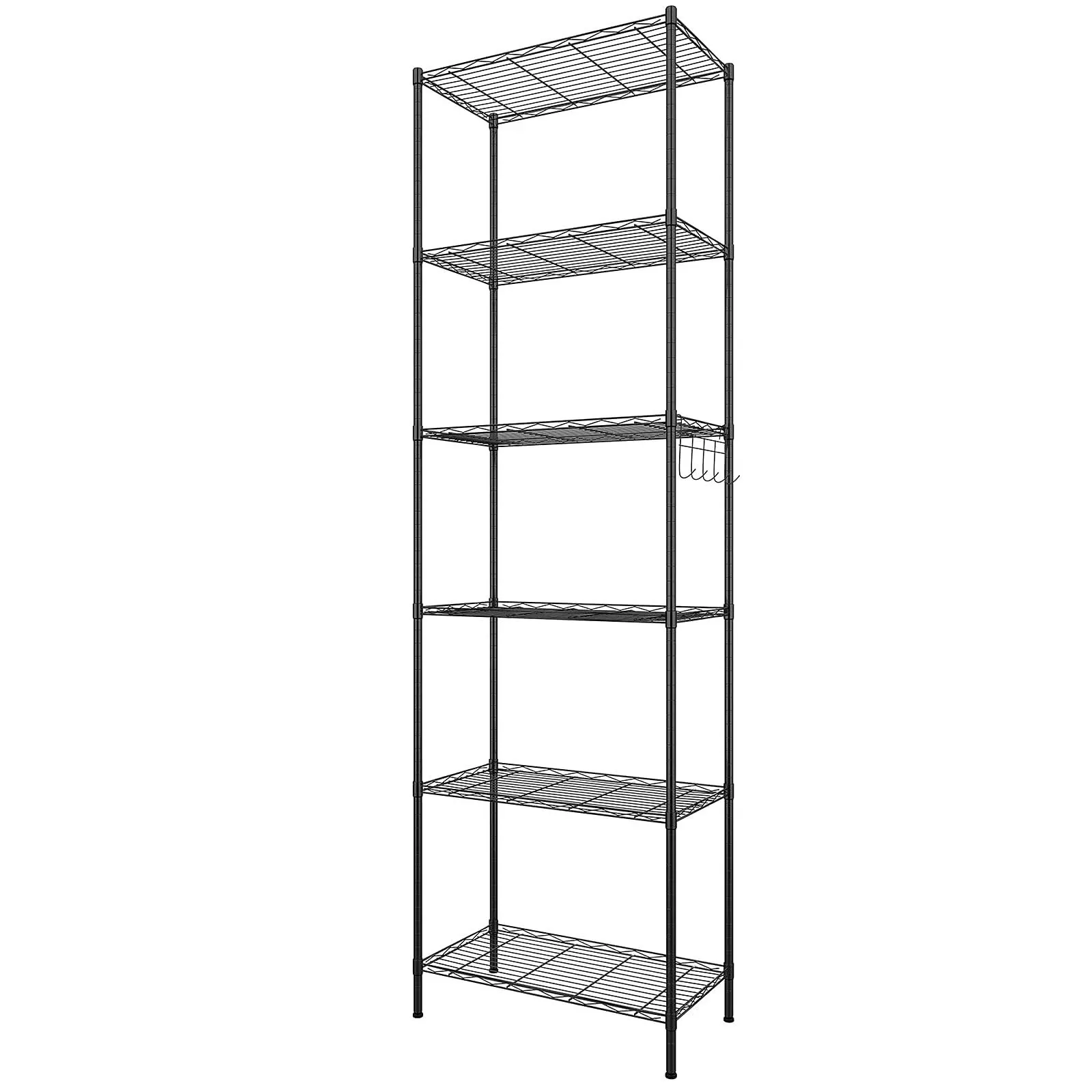 Homdox 6-Tier Storage Shelf Wire Shelving Unit Free Standing Rack Organization ...