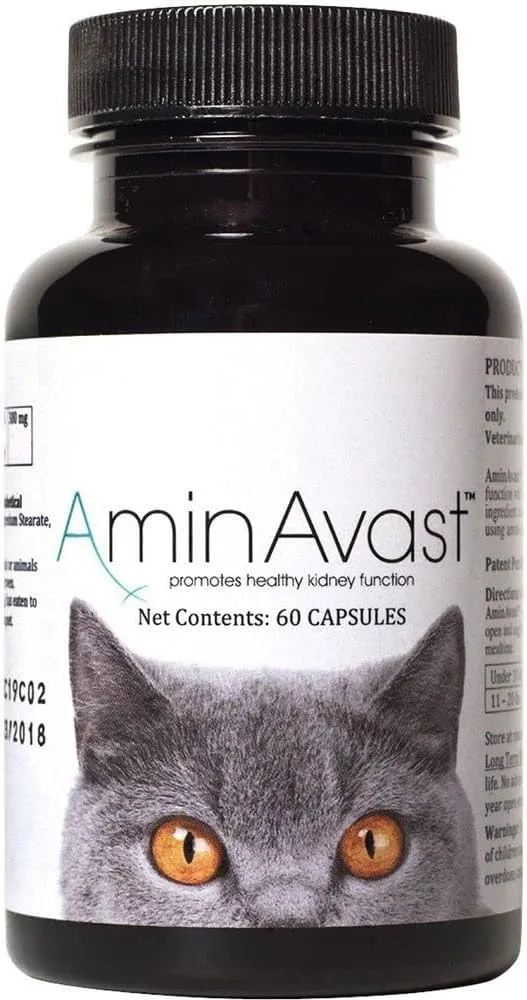 AminAvast Kidney Support Supplement for Cats and Dogs, 300mg Promotes and Supports Natural Kidney Function Supports Health and