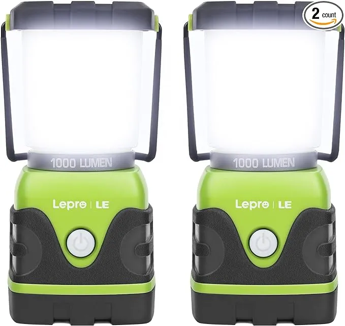 Le LED Camping Lantern, Battery Powered LED with 1000lm