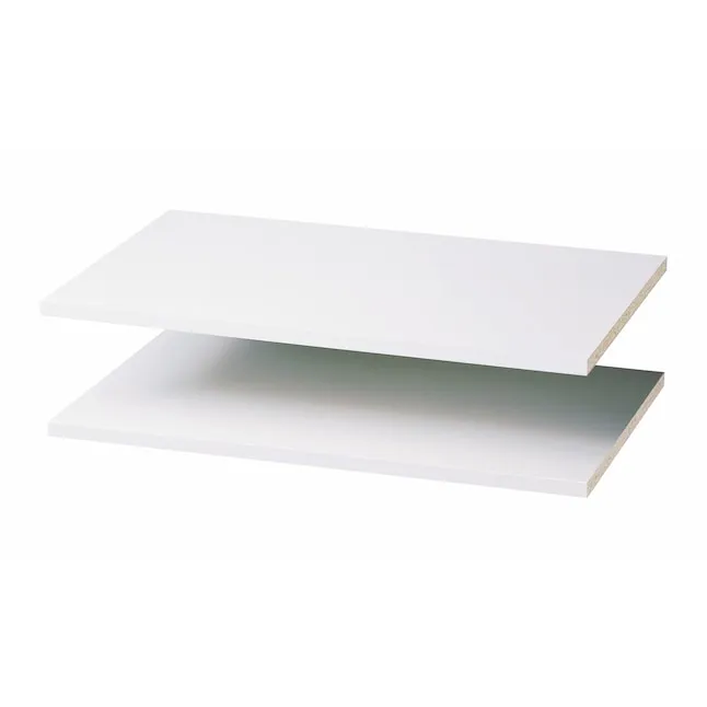 Easy Track RS1423 24-Inch Closet Shelf, White, 2-Pack