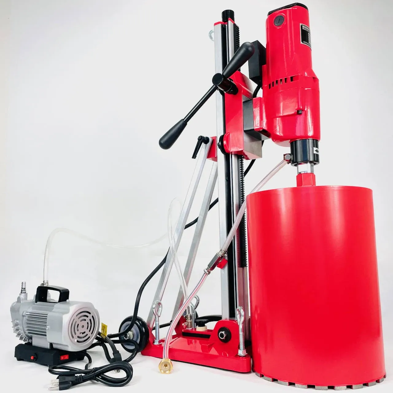 BLUEROCK Model 12Z1 T/S CORE DRILL PACKAGE DEAL 2-SPEED W/TILTING STAND CONCRETE CORING & VACUUM PUMP